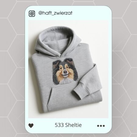 Koszulka/bluza z haftem Sheltie. Gotowy wzór 533