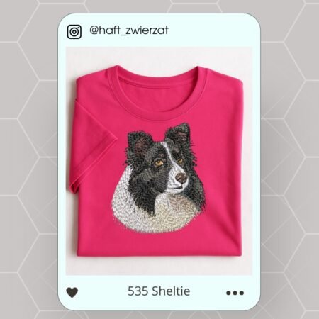 Koszulka/bluza z haftem Sheltie. Gotowy wzór 535