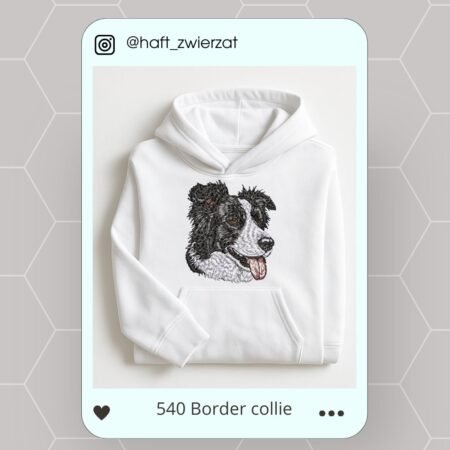 Koszulka/bluza z haftem Border Collie. Gotowy wzór 540