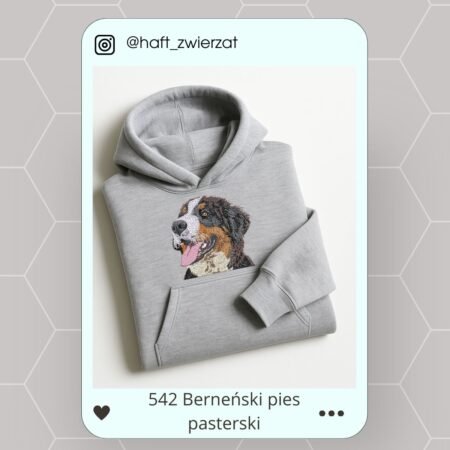 Koszulka/bluza z haftem Berneńskiego psa pasterskiego. Gotowy wzór 542