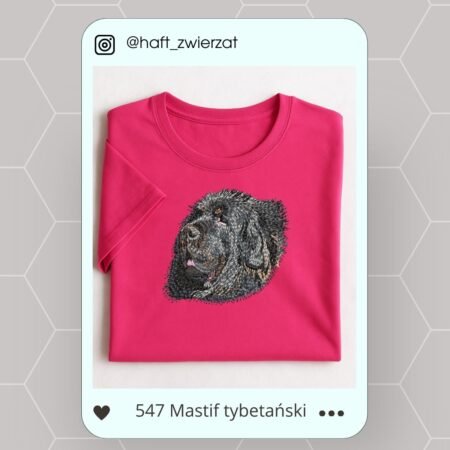 Koszulka/bluza z haftem Mastifa tybetańskiego. Gotowy wzór 547