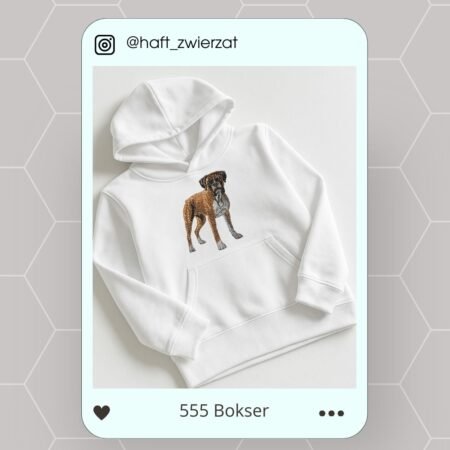 Koszulka/bluza z haftem Boksera. Gotowy wzór 555