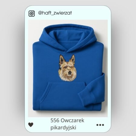 Koszulka/bluza z haftem Owczarka pikardyjskiego. Gotowy wzór 556
