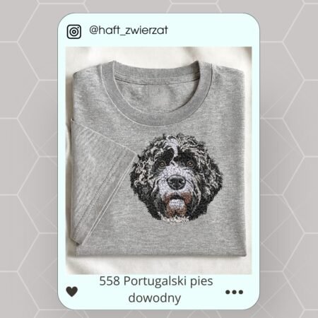 Koszulka/bluza z haftem Portugalskiego psa dowodnego. Gotowy wzór 558